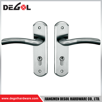 BP1003 Top Quality Stainless Steel Fireproof Interior Solid Lever Door Handles with Plate