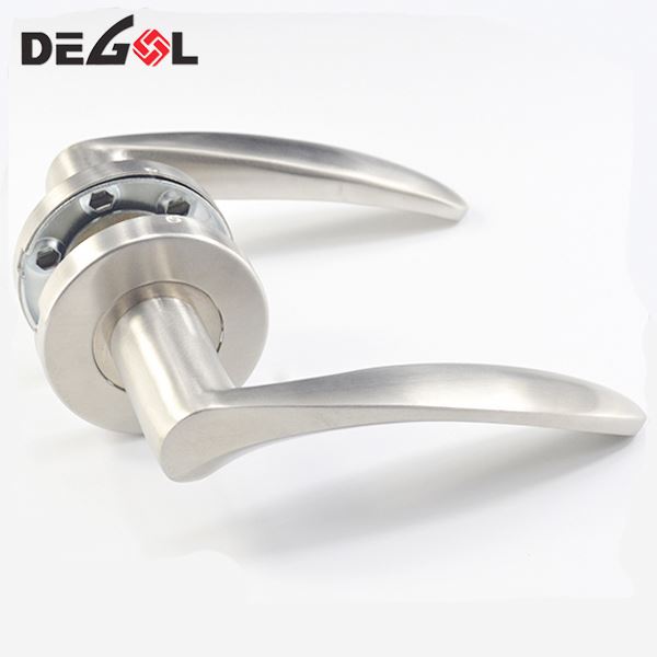 Top quality custom made curved tube lever type heat resistant stainless steel door handle