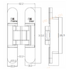 SG-HC30165 High Temperature Baking Paint Three-dimensional Adjustable Conceal Hinge for 36 MM Door Thickness