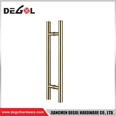 DP1021 Heavy-Duty Commercial Grade 304 Glass Gold Stainless Steel Push Pull Door Handle 