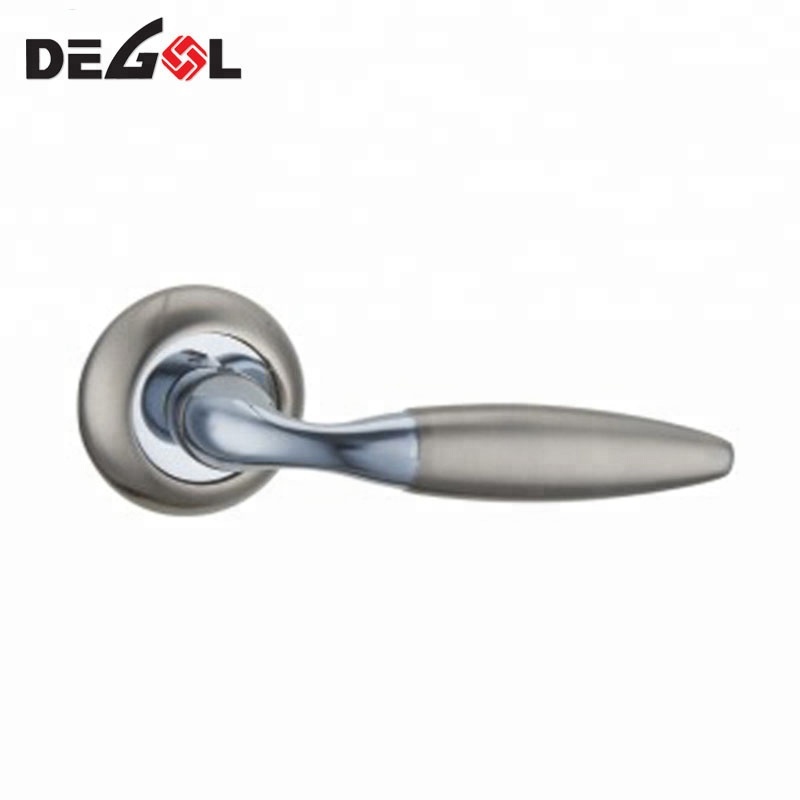 Manufacturers in china solid lever type zinc door handle in hardware estate