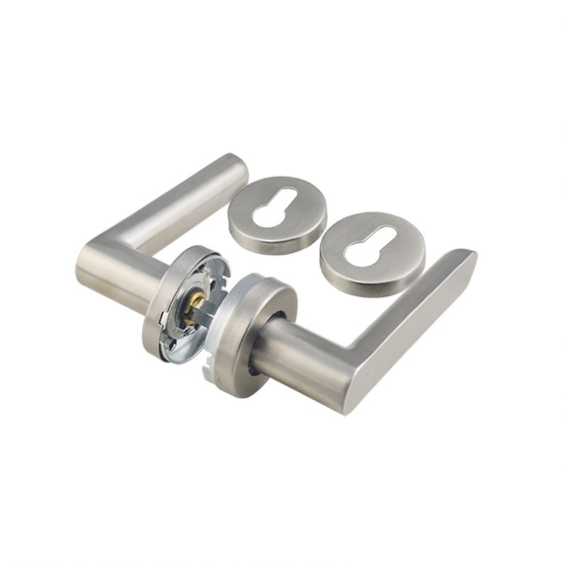Passage Door Handle Interior Keyless Satin Nickel Door Handles