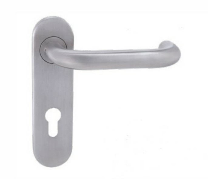 Latest Design European Door Handle Lock On Long Plate