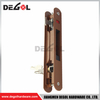 Sliding door lock set antique brass style zinc alloy key lock sliding wooden door lock