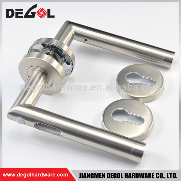 Top design SUS304 new style bathroom sensor door handle lock with LED light for passage