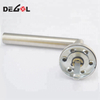 China wholesale stainless steel solid lever residential indoor door handles square lock rosette