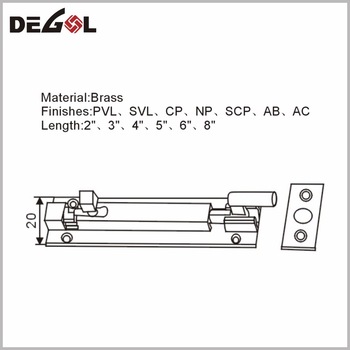 Stainless Steel House Lockable Flush Vertical Door Bolt Lock