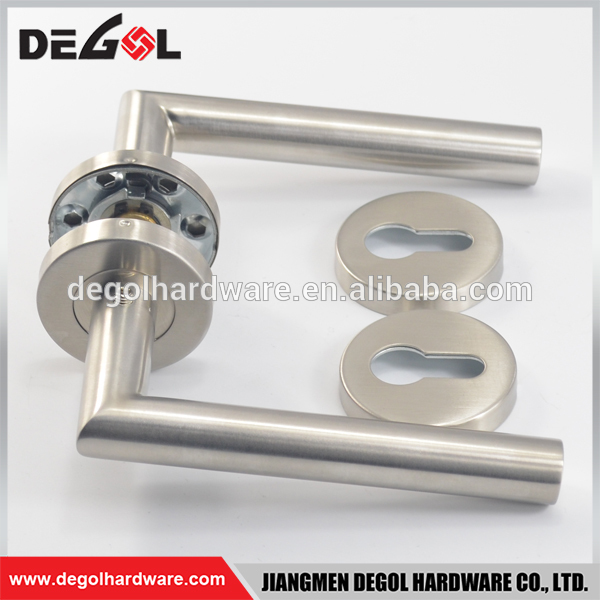 Euro style stainless steel double sided lever door handle