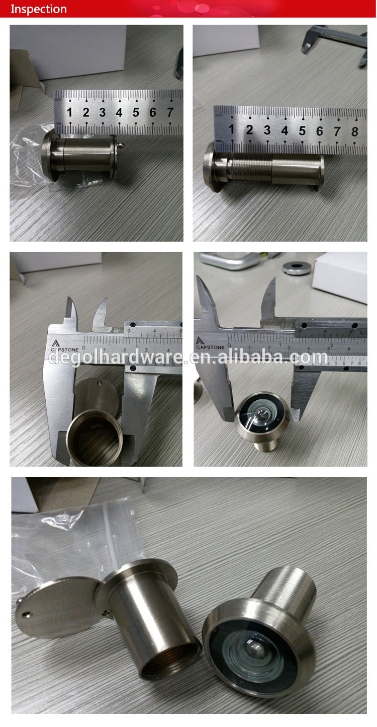 Lente de la puerta del visor de lat&oacute;n de 180 grados con tapa