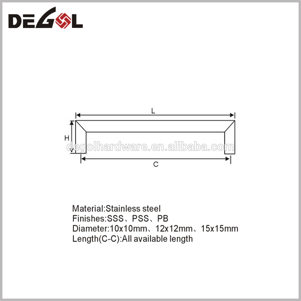 manija de puerta cuadrada