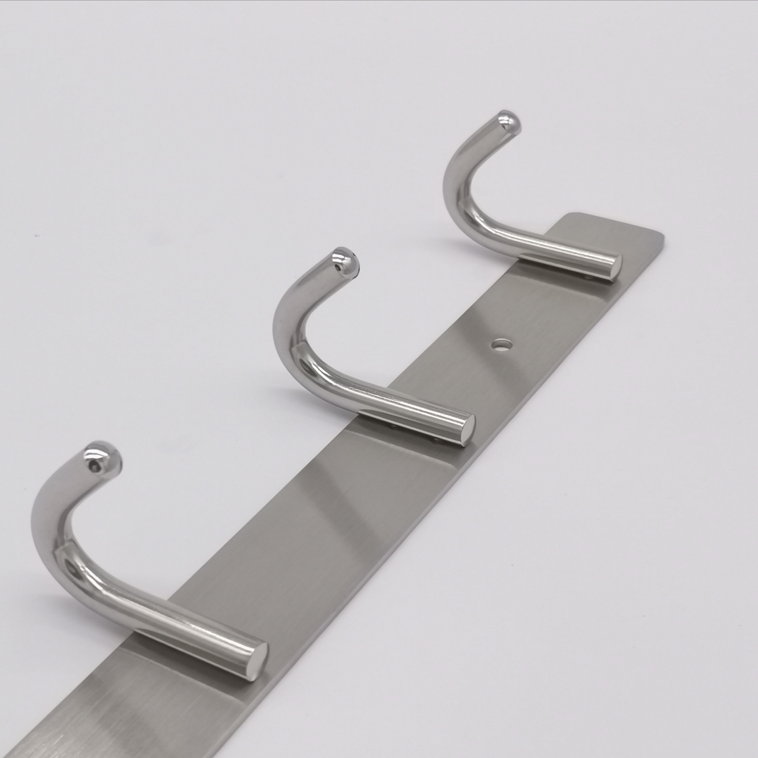 HKS1021 stainless steel hanging coat hook rail with 5 hook 