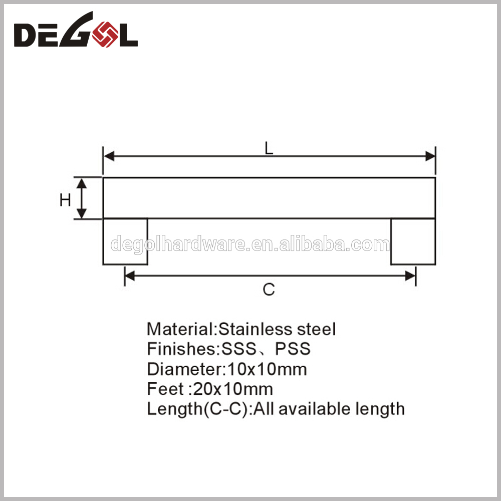Manija al por mayor del gabinete del cuadrado del metal para el caj&oacute;n