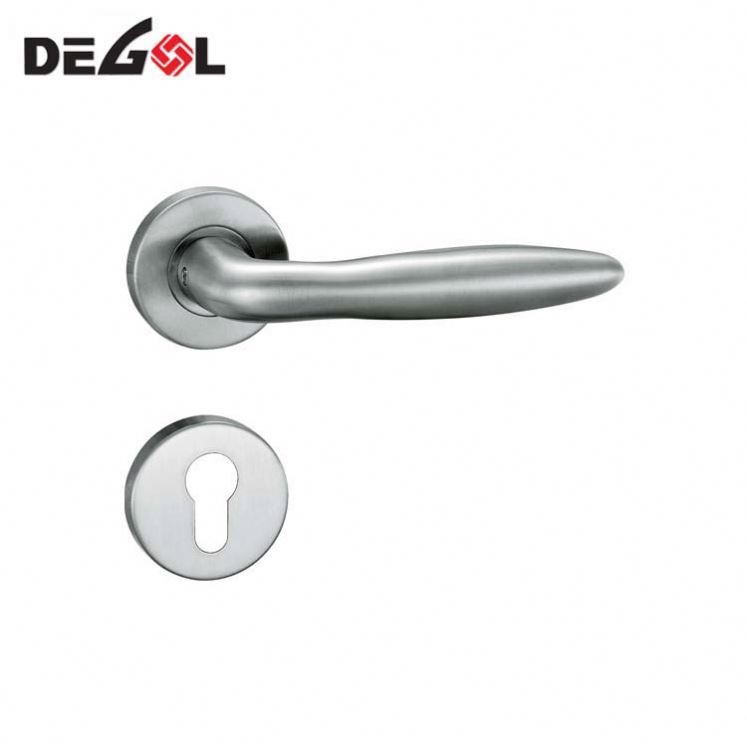  LH1014 Stainless Steel Solid Front Door Handle And Lock Set