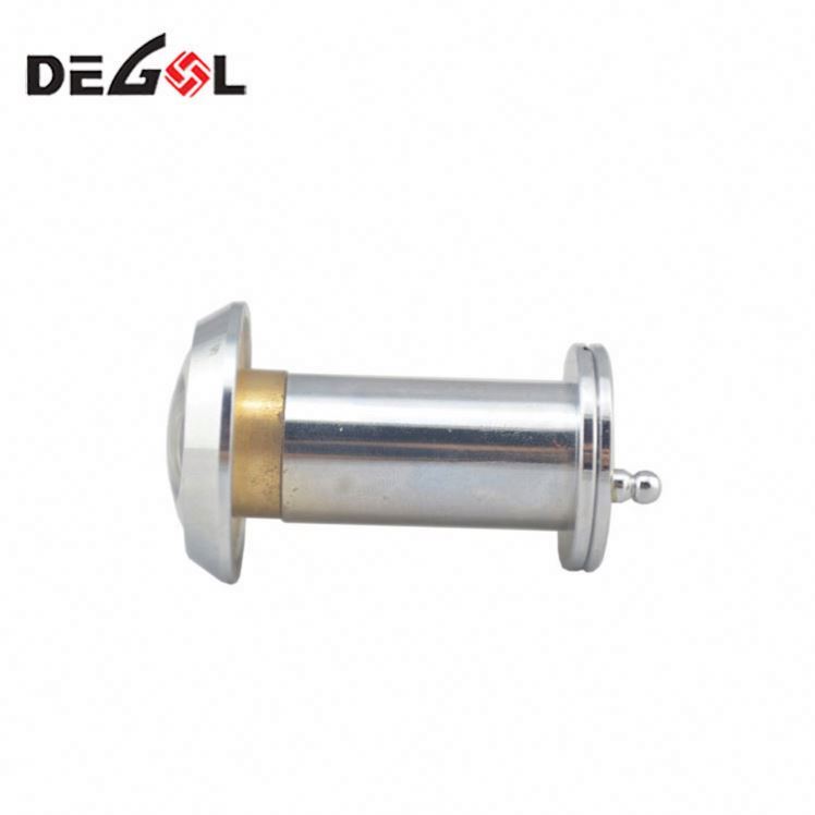 Brass 220 Degree Magnifier Peephole Glass Lens Door Viewer with Cover