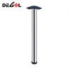 Round height adjustable chrome dining wrought iron table leg