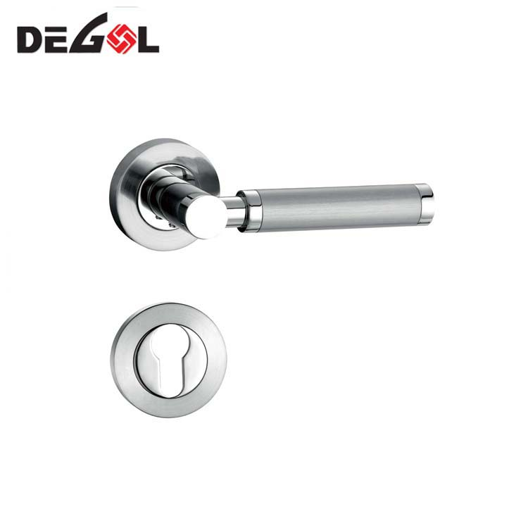 Top quality elegant interior room solid lever double sided door zamak handle