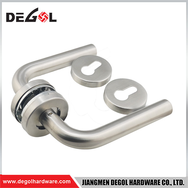Lever types of stainless steel 304 new model tube door handle with LED light