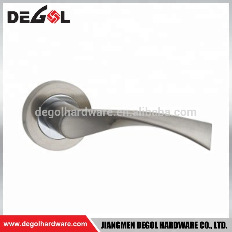 Hot sale zinc alloy interior room luxury solid lever chrome square door handles