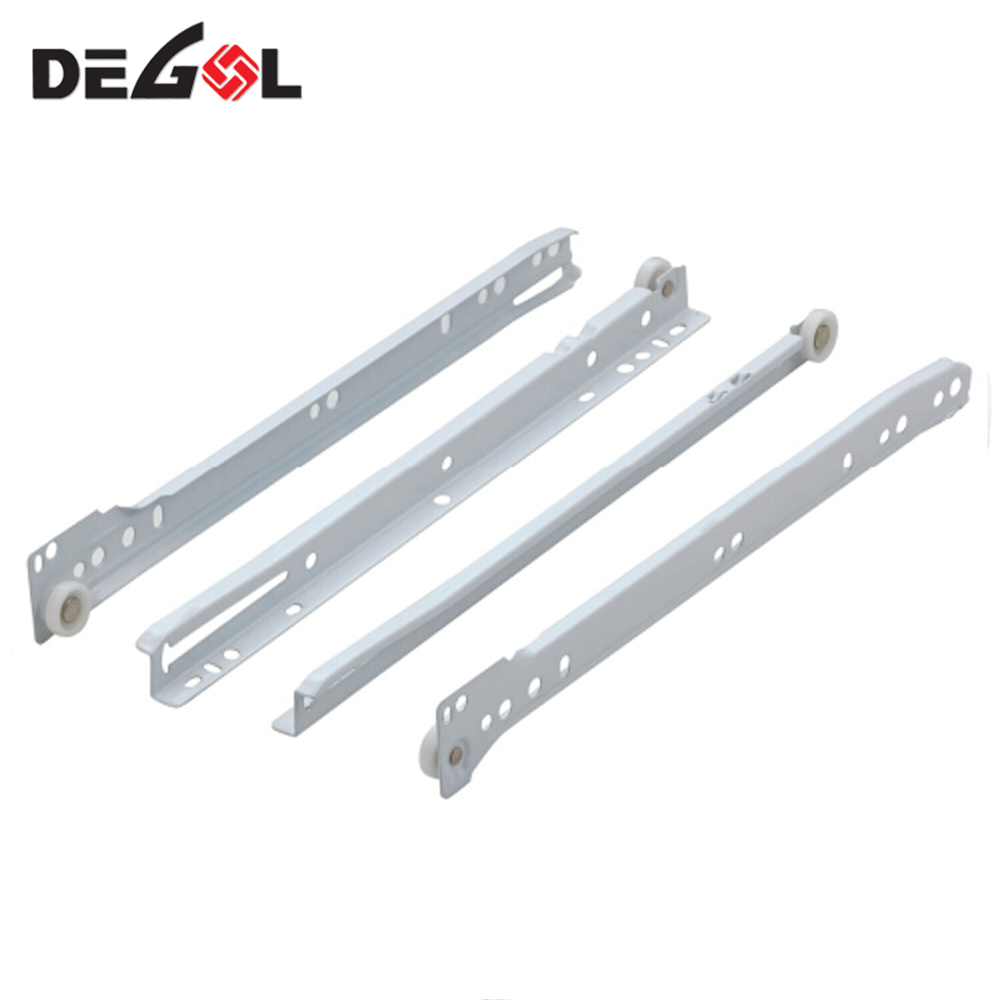 Wholesale Metal Box Drawer Slides with Plastic Wheel And Dowels