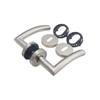 Best selling items double sided solid wholesale zamak door handle on rose