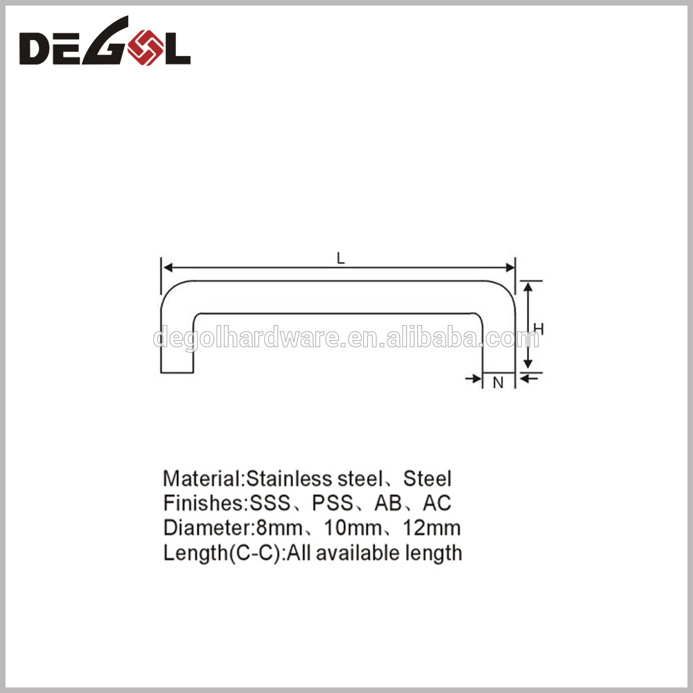 mango de copa de muebles de acero inoxidable