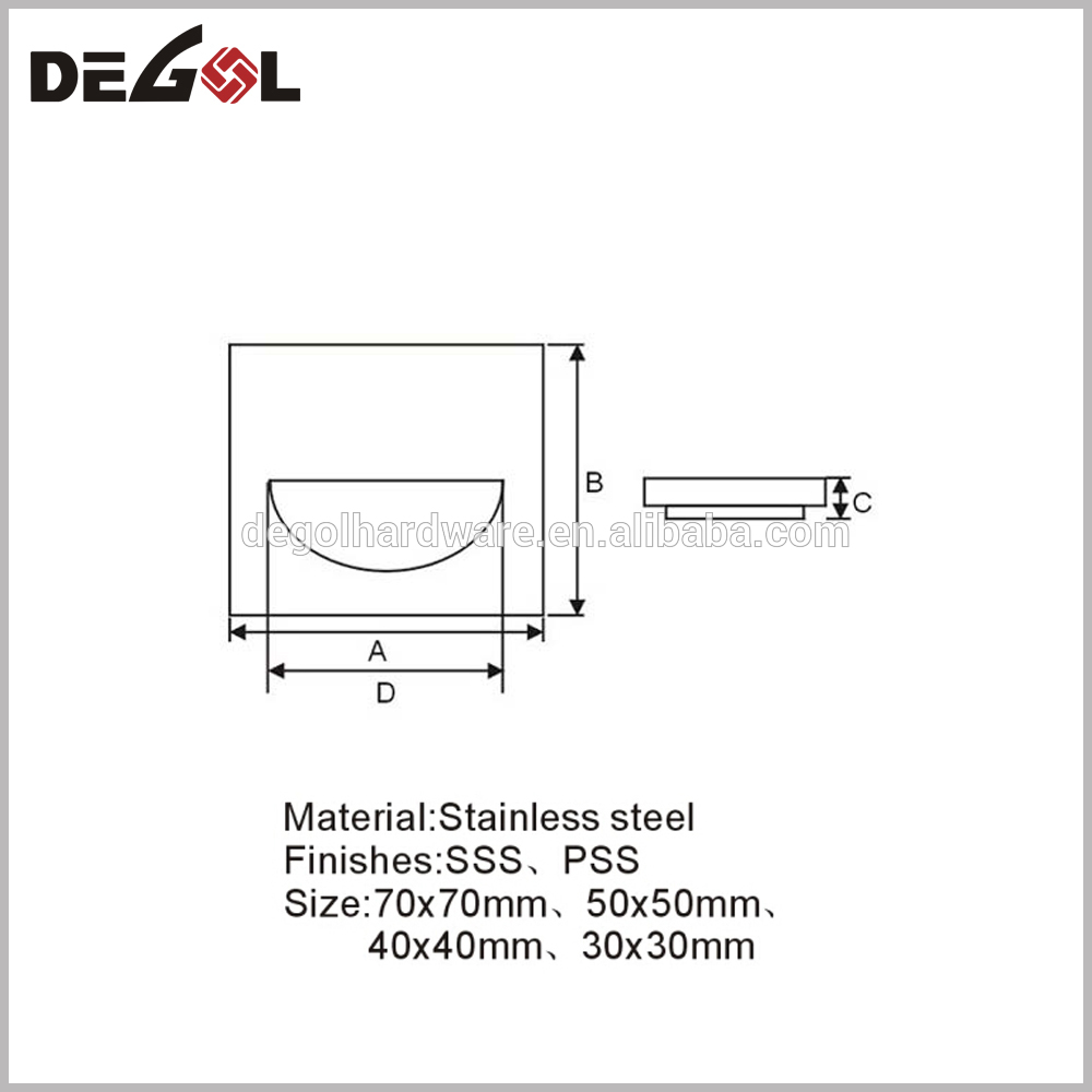 ocultar tama&ntilde;o de la manija del gabinete