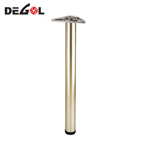 Round height adjustable chrome dining wrought iron table leg