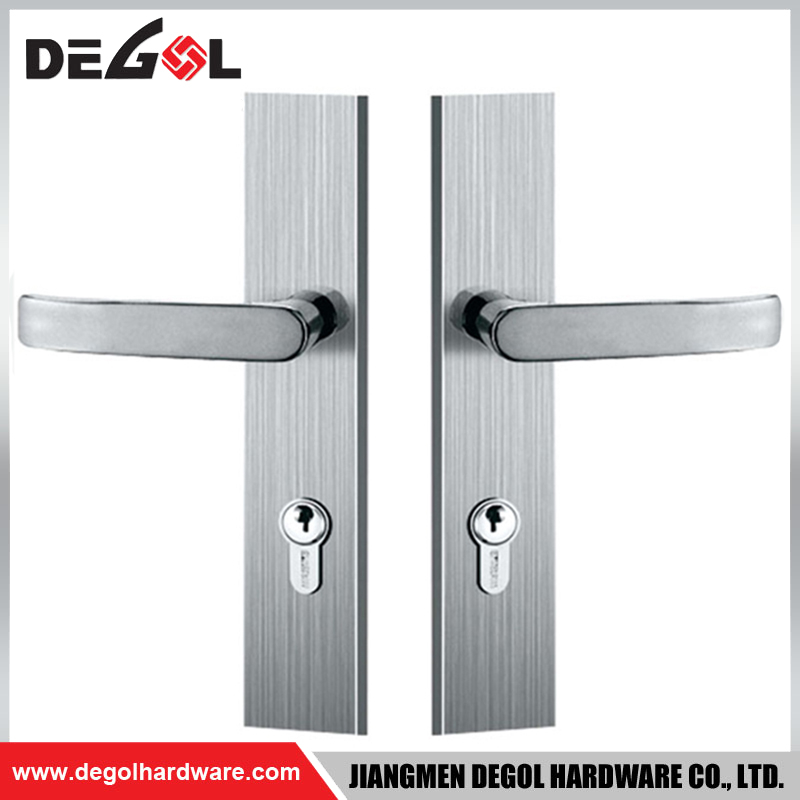 BP1005 Top quality stainless steel residential heavy duty solid lever ss plate door handle