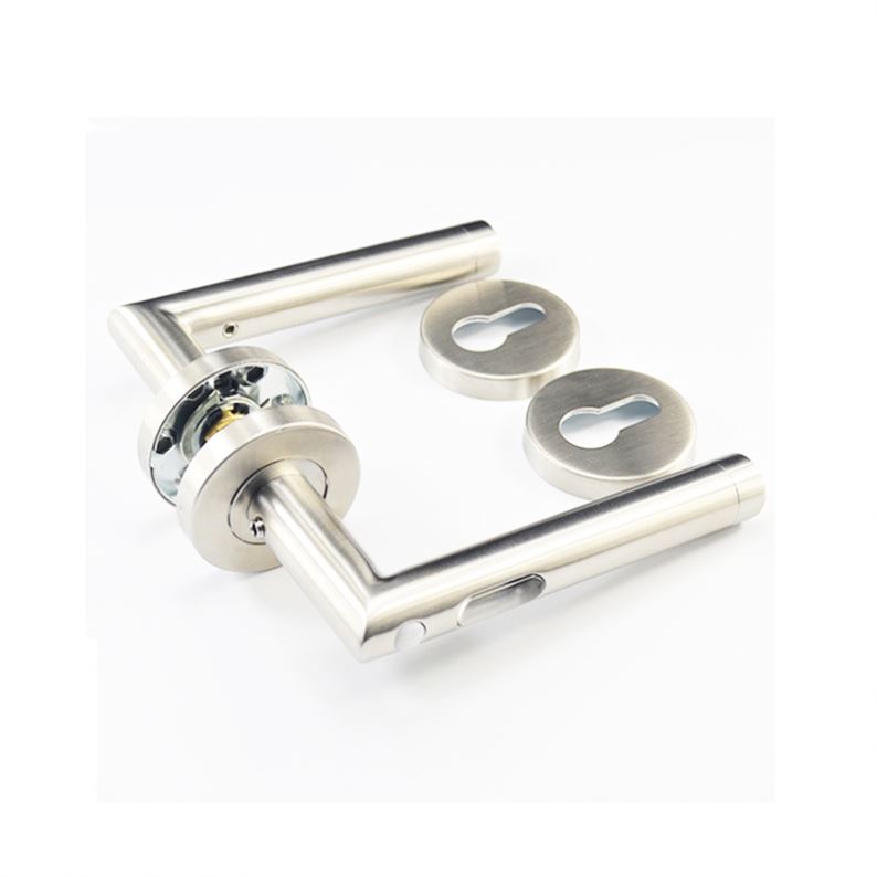 Custom stainless steel tube lever apartment building material door handle