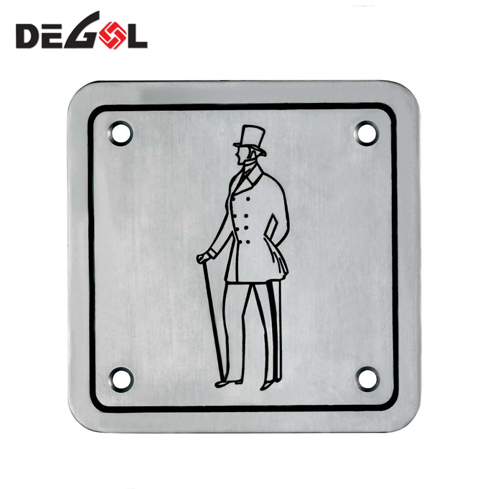 SP1019 Stainless Steel No Smoking Sign Door Plate for Shopping Mall