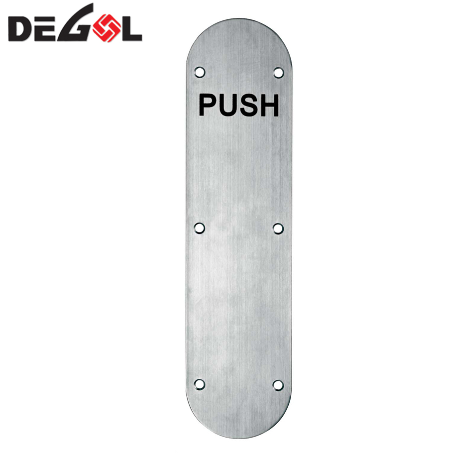 Circle Stainless Steel Push Pull Metal Door Sign