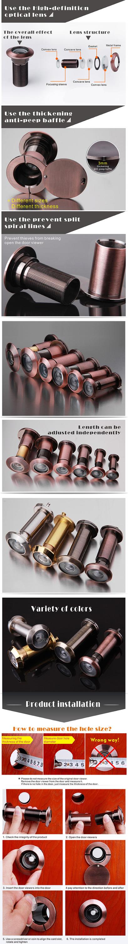 visor de puerta puertas delgadas