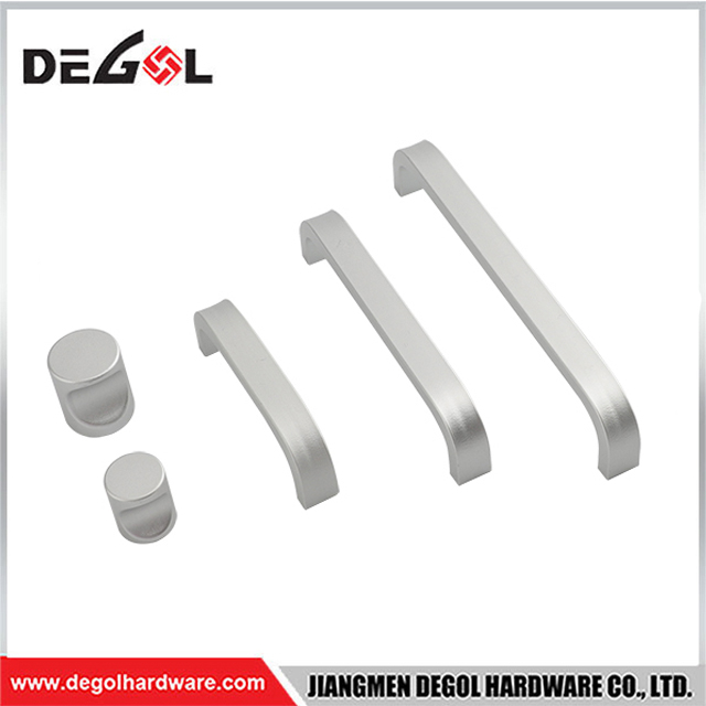 FH204 Modern Aluminum Alloy Silver Solid Cabinet Drawer Knobs Furniture Handle Pulls Hardware