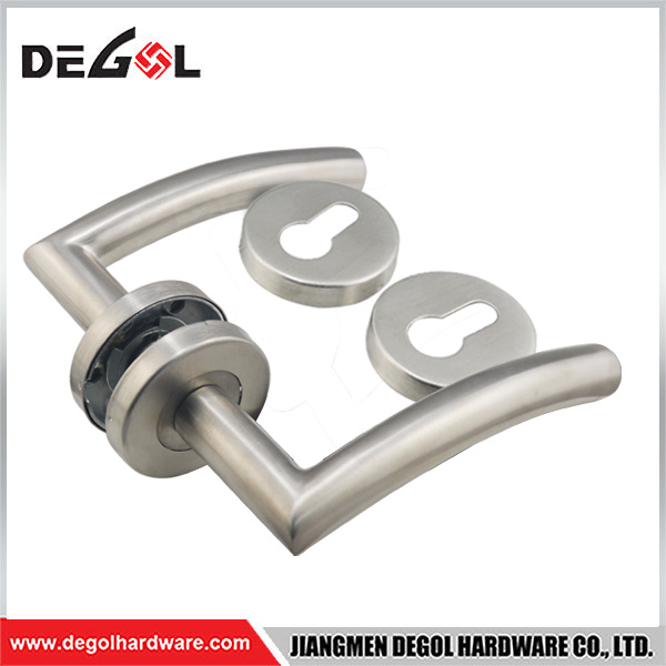Custom made stainless steel square heavy duty solid lever handle guard door hardware