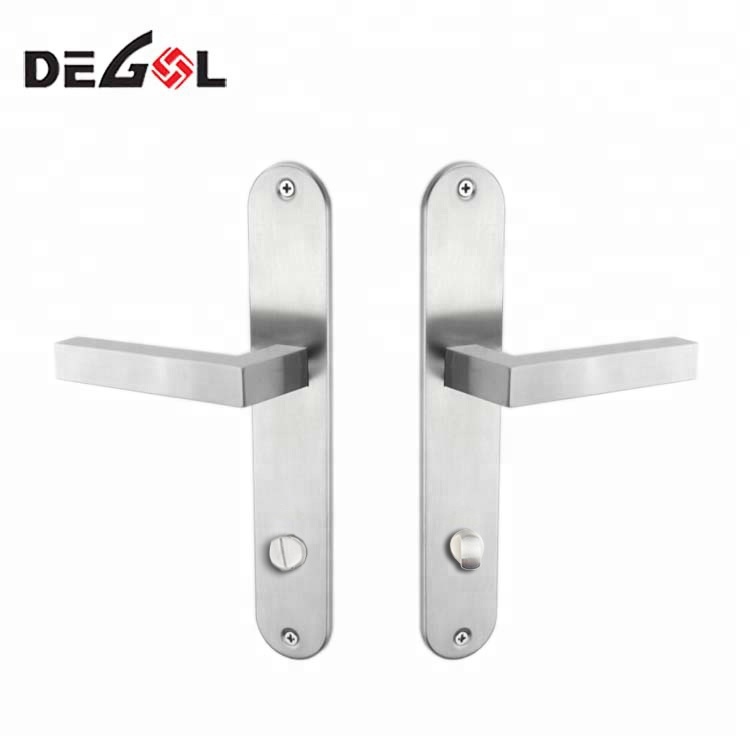 High quality front main door lock door handle lever on back plate