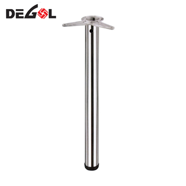 TL1008 Round long iron table leg height adjuster with chrome finish