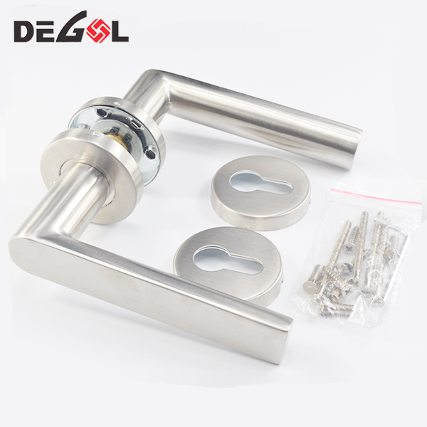 China supplier double sided stainless steel residential apartment heavy duty solid door handle lever set