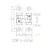 SG-HC102 High Temperature Baking Paint Italianate Three-dimensional Adjustable Conceal Hinge for 40 MM Door Thickness
