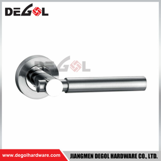 Wholesale double sided high quality cheap price stainless steel solid lever steel door handle for wooden door