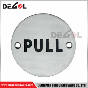 Top Quality Stainless Steel Door Plate Sign Plate Push Plate